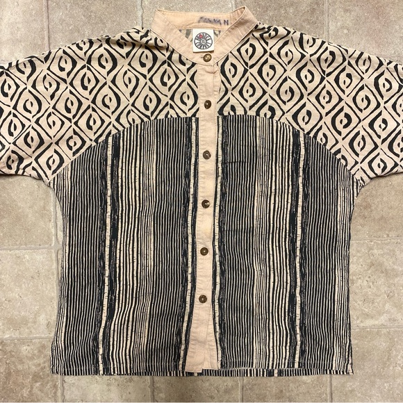 Produce Company Shirt Button-Down L Measurement ‘90s VTG USA Brown - Picture 1 of 6